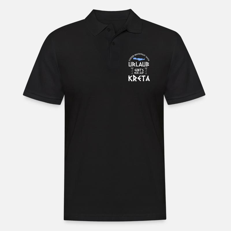 Kreta Urlaub - Männer Poloshirt - Schwarz