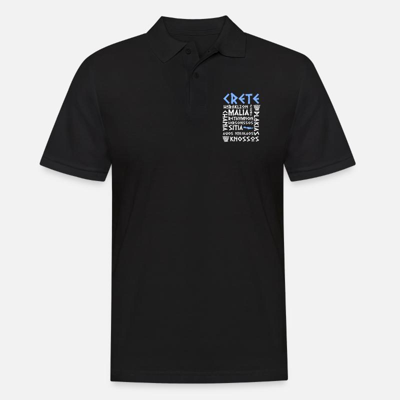 Crète Grèce Île - Polo Homme - noir