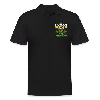 C’est mon costume humain, je suis vraiment un jalapeno - Polo Homme - noir - Devant - Kai (181cm)