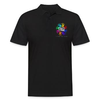 Autism Strong - Männer Poloshirt - Schwarz - Vorne - Kai (181cm)