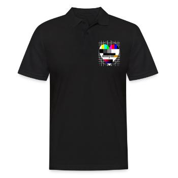 Testbild Herz I Love 90er Party Liebe 80er Jahre - Männer Poloshirt - Schwarz - Vorne - Kai (181cm)