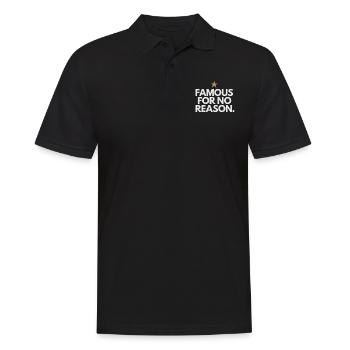 Famous For No Reason Social Media Influencer Viral - Men's Polo Shirt - black - Front - Kai (181cm)