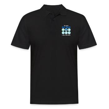Pilot six pack - Fliegen, Flugzeug, Flugstunde - Männer Poloshirt - Schwarz - Vorne - Kai (181cm)