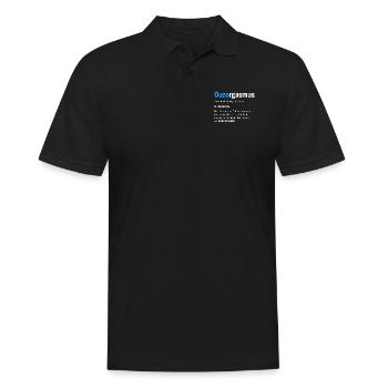Ouzorgasmus - Lustiger Ouzo Orgasmus Spruch - Männer Poloshirt - Schwarz - Vorne - Kai (181cm)