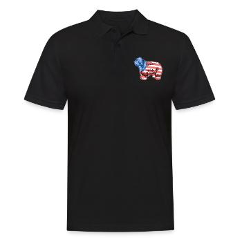 Old English Sheepdog Old English Sheepdog Flag - Men's Polo Shirt - black - Front - Kai (181cm)