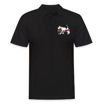 Wire Fox Terrier Wire Fox Terrier Mama - Men's Polo Shirt - black - Front - Kai (181cm)