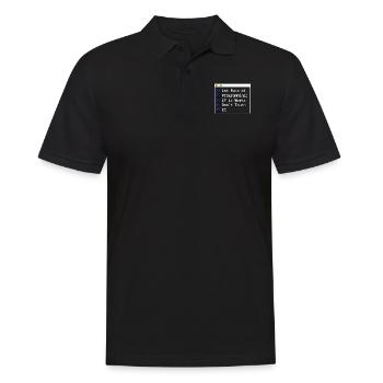 1st Rule Of Programming Programmierer Coding - Männer Poloshirt - Schwarz - Vorne - Kai (181cm)
