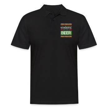Christmas Beer Ugly Christmas Sweater - Men's Polo Shirt - black - Front - Kai (181cm)