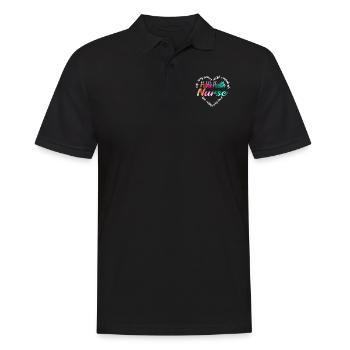 Public health nurse - Men's Polo Shirt - black - Front - Kai (181cm)