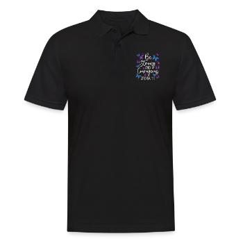 Christlicher Bibelvers Religion Schmetterling - Männer Poloshirt - Schwarz - Vorne - Kai (181cm)