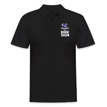 Buch Lesen Literatur Bookworm? I'm A Book Dragon - Männer Poloshirt - Schwarz - Vorne - Kai (181cm)