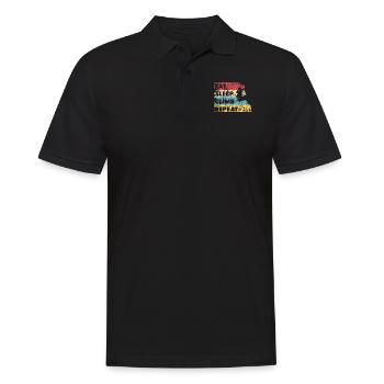 Rock Climbing Climber Vintage Girl - Polo Homme - noir - Devant - Kai (181cm)