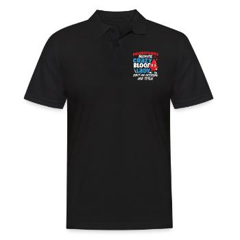 Phlebotomist Tech Technician - Männer Poloshirt - Schwarz - Vorne - Kai (181cm)