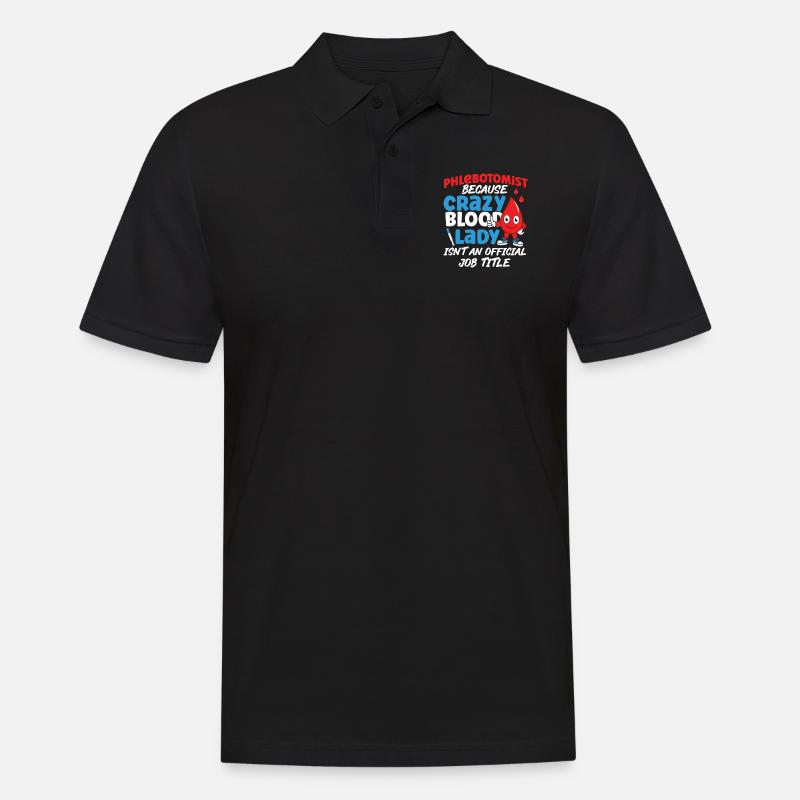 Phlebotomist Tech Technician - Men's Polo Shirt - black