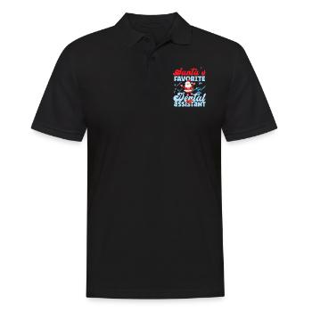 Dental Assistant Christmas Santa - Men's Polo Shirt - black - Front - Kai (181cm)