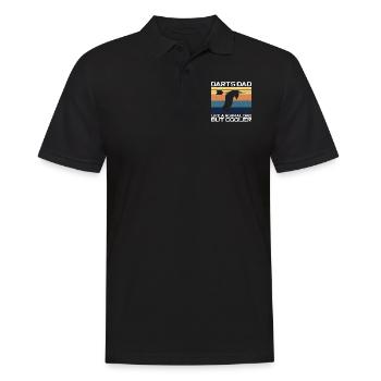 Fléchettes Papa Père Vintage Rétro - Polo Homme - noir - Devant - Kai (181cm)