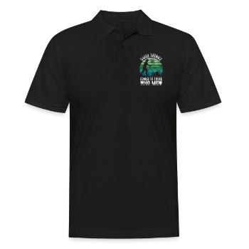 Lawn Mower Mowing Dad Father - Männer Poloshirt - Schwarz - Vorne - Kai (181cm)
