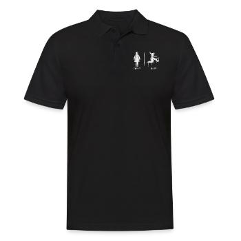 Parkour Free Running Traceur - Men's Polo Shirt - black - Front - Kai (181cm)