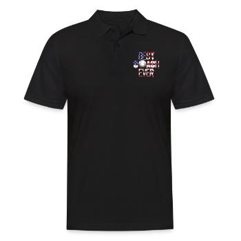 Baseball Fan Coach Vintage - Männer Poloshirt - Schwarz - Vorne - Kai (181cm)