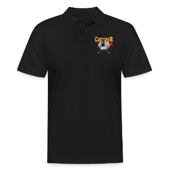 Baseball Fan Catcher Vintage - Männer Poloshirt - Schwarz - Vorne - Kai (181cm)