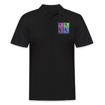 Baseball Fan Retro Vintage Batter - Men's Polo Shirt - black - Front - Kai (181cm)