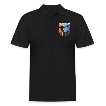 Archery Bow Archer Girl Vintage - Men's Polo Shirt - black - Front - Kai (181cm)