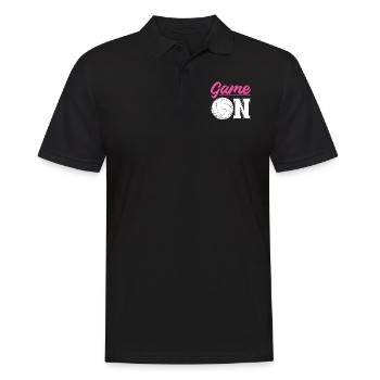 Volleyball Player Team Game On - Men's Polo Shirt - black - Front - Kai (181cm)