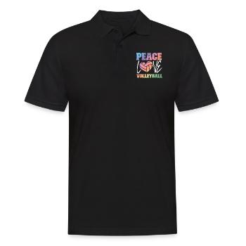 Joueur de volleyball Équipe Peace Love - Polo Homme - noir - Devant - Kai (181cm)
