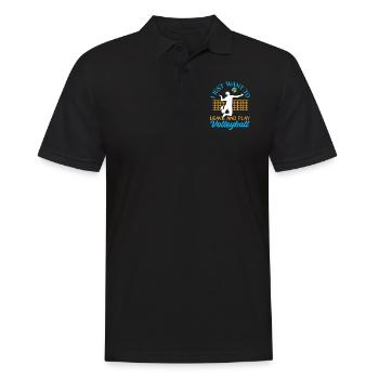 Équipe de volley-ball que je veux juste - Polo Homme - noir - Devant - Kai (181cm)