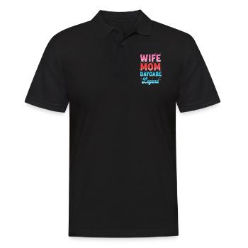 Fournisseur de services de garde d’enfants Enseignant - Polo Homme - noir - Devant - Kai (181cm)
