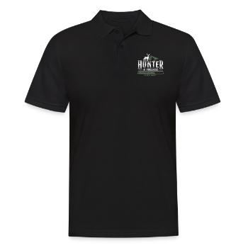 Buck Deer Hunting Hunter Vintage - Men's Polo Shirt - black - Front - Kai (181cm)