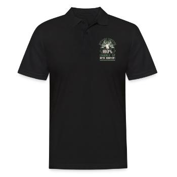 Buck Deer Hunting Hunter Vintage - Männer Poloshirt - Schwarz - Vorne - Kai (181cm)
