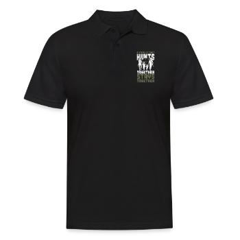 Famille de chasseurs de cerfs Buck - Polo Homme - noir - Devant - Kai (181cm)
