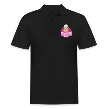 Cornet de crème glacée C’est ma glace - Polo Homme - noir - Devant - Kai (181cm)