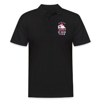 Crème glacée Crème glacée Van Truck Cone - Polo Homme - noir - Devant - Kai (181cm)