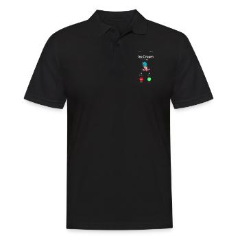 Ice Cream Phone Display Cone Ice - Men's Polo Shirt - black - Front - Kai (181cm)