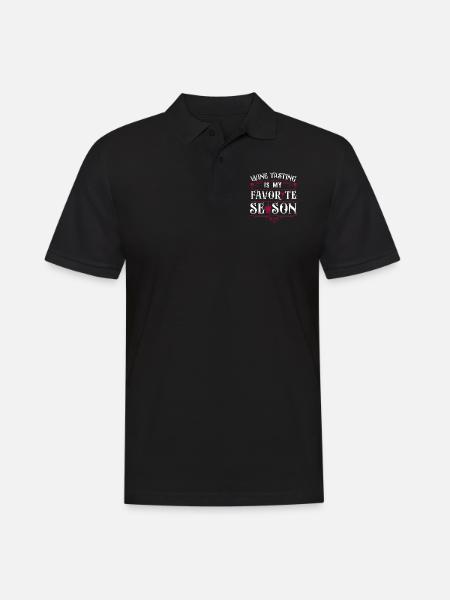 Sommelier Wine Drinking Tasting - Men's Polo Shirt - black