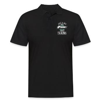 Freight Diesel Train Driver - Men's Polo Shirt - black - Front - Kai (181cm)