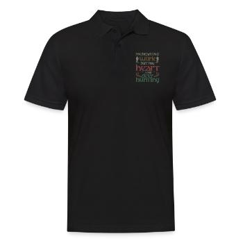 Chasseur de cerfs Buck Ma tête - Polo Homme - noir - Devant - Kai (181cm)