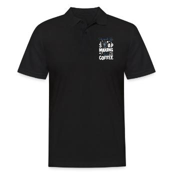 Soap Making Crafting Powered By - Men's Polo Shirt - black - Front - Kai (181cm)