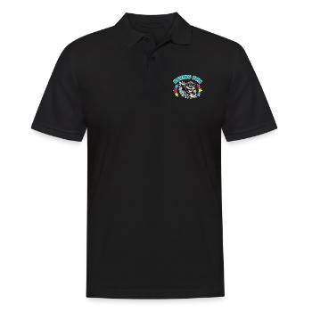 Drôle de loutre surfeuse avec des lunettes de soleil - Polo Homme - noir - Devant - Kai (181cm)