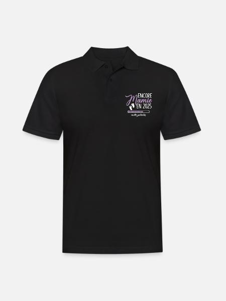 Encore Mamie 2025 Cadeau Future Grand Mère - Polo Homme - noir