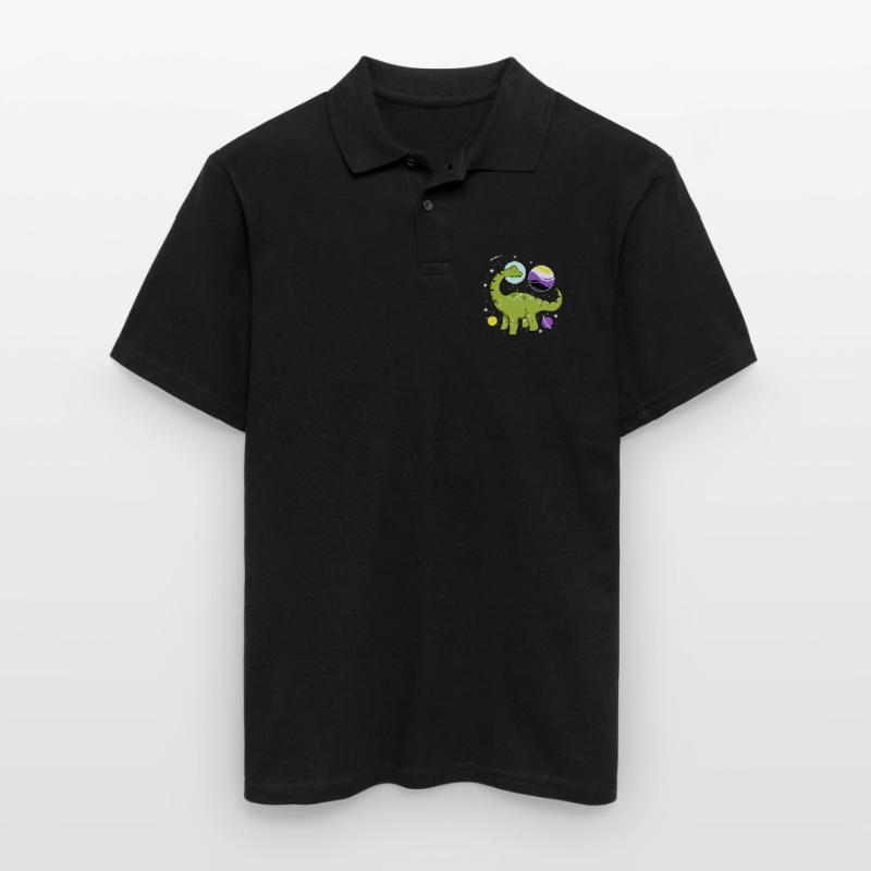 Brachiosaurus Nonbinary Pride Espace Nonbinary P Polo Homme