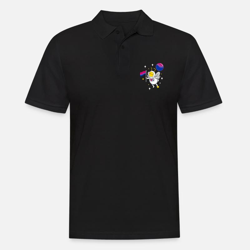 Abeilles Dans l’espace Bisexual Pride - Polo Homme - noir