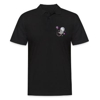 Asexuelles Opossum im Weltraum Ace Pride - Männer Poloshirt - Schwarz - Vorne - Kai (181cm)
