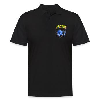 Achtung Ich Bin Schon 1 Geburtstag Bowlingkugel - Männer Poloshirt - Schwarz - Vorne - Kai (181cm)