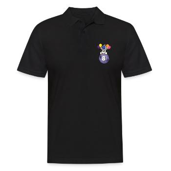 8 Jahre alt Weltraum Geburtstag 8. Geburtstag - Männer Poloshirt - Schwarz - Vorne - Kai (181cm)