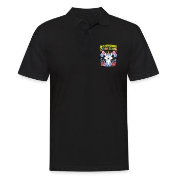 Achtung Ich Bin Schon 1 Geburtstag Wolf - Männer Poloshirt - Schwarz - Vorne - Kai (181cm)