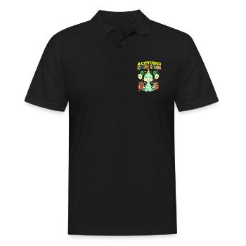 Achtung Ich Bin Schon 1 Geburtstag Dinosaurier - Männer Poloshirt - Schwarz - Vorne - Kai (181cm)