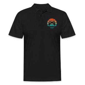 jeux video addicted - Polo Homme - noir - Devant - Kai (181cm)